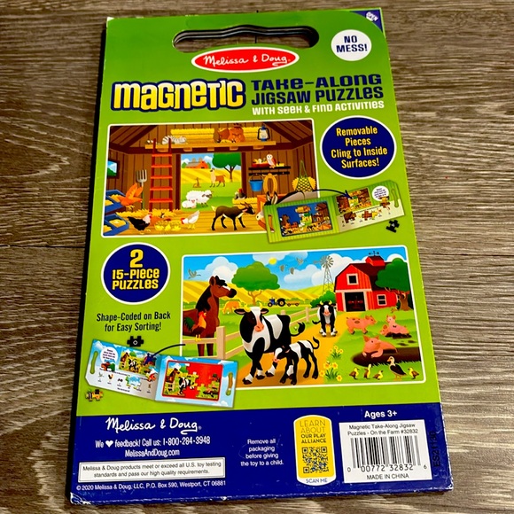 Bundle Melissa & Doug magnetic take-along travel puzzles - 2 farm + 2 vehicle - Picture 7 of 13